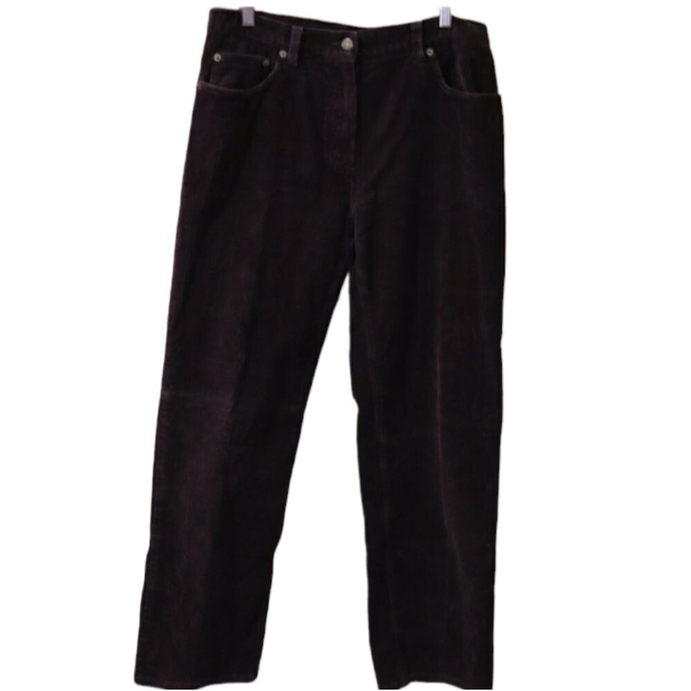 Jones New York Sport Brown Corduroy Wide Leg Pants 12